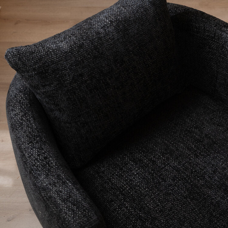 Fauteuil Ruby chenille stof zwart