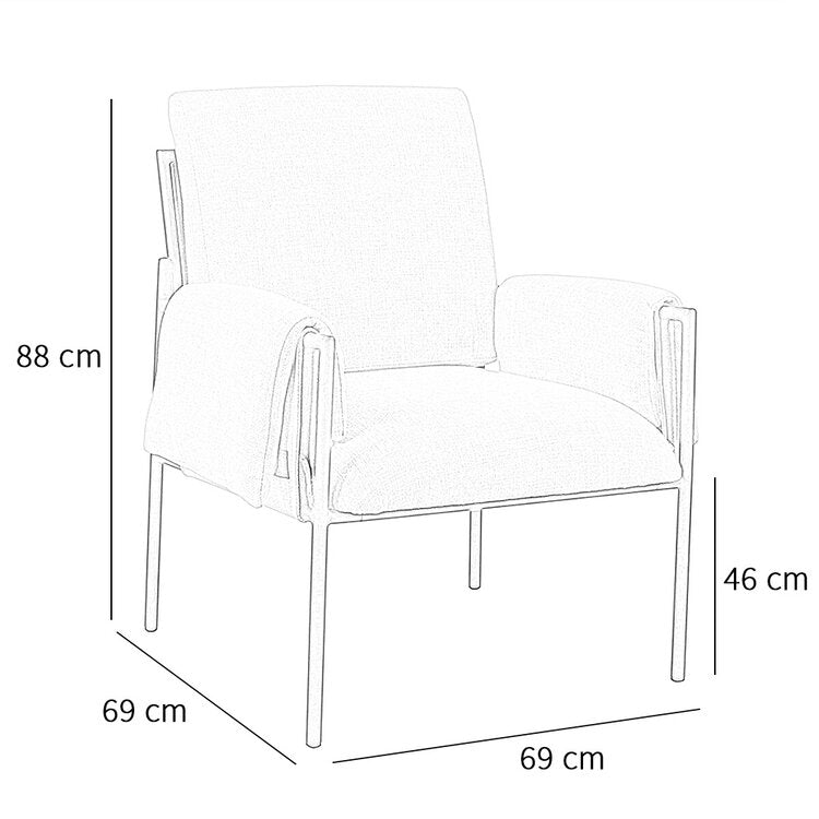 Fauteuil Urban linnen koper