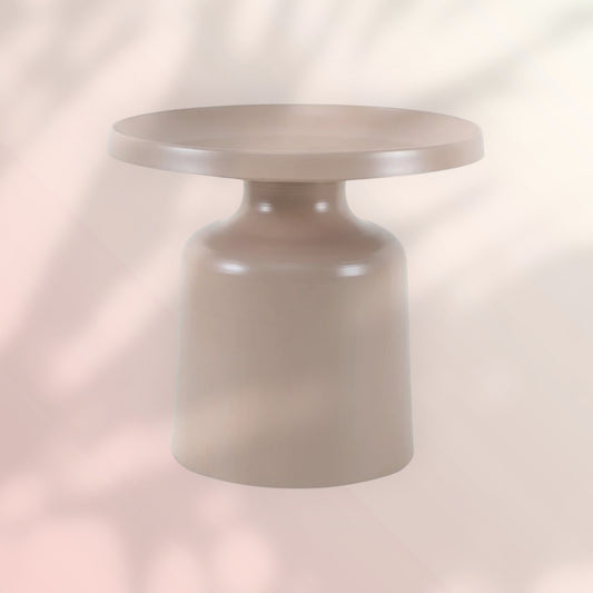 Salontafel Donna rond metaal taupe