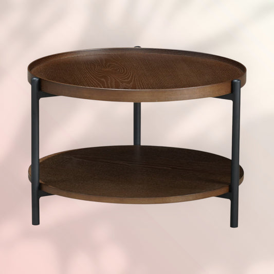 Salontafel Rio Ø58 cm rustiek eiken