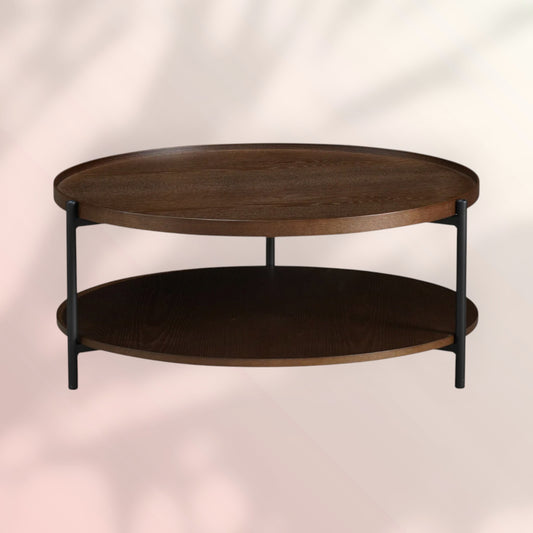 Salontafel Rio Ø90 cm rustiek eiken