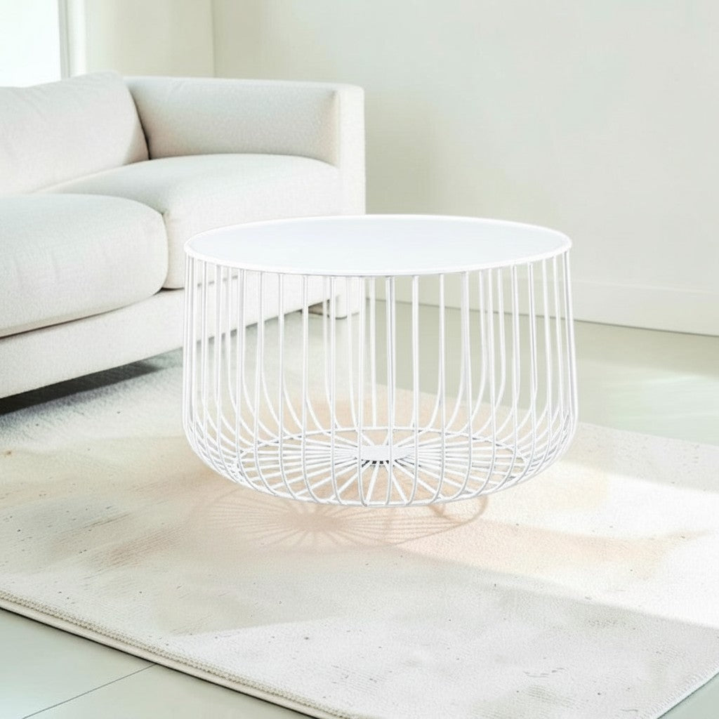 Salontafel Senna metaal wit