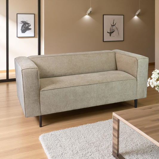 Scandinavische bank Memphis 2,5-zits taupe stof gemêleerd