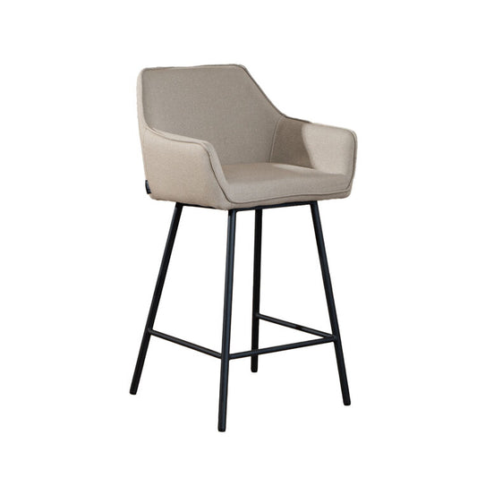 Scandinavische barkruk Andor gerecyclede stof taupe 65-78 cm