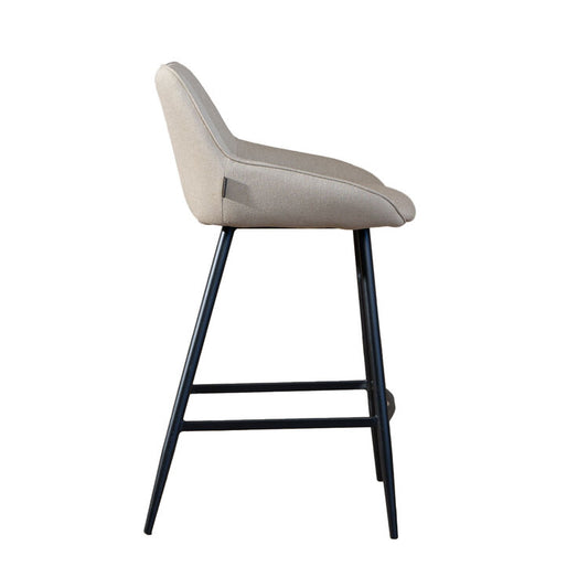 Scandinavische barkruk Lova gerecyclede stof taupe 68 cm