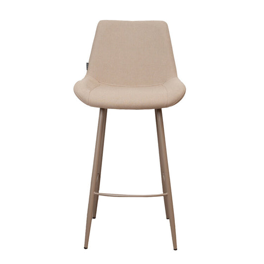 Scandinavische barkruk Maud gerecyclede stof taupe 74 cm