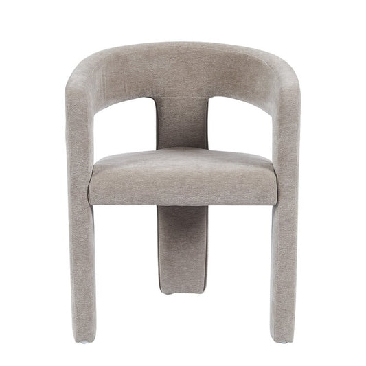 Scandinavische eetkamerstoel Bibi chenille taupe