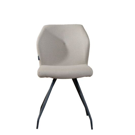 Scandinavische eetkamerstoel Fenris gerecyclede stof taupe