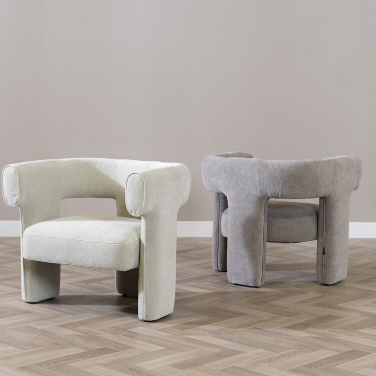 Scandinavische fauteuil Bibi chenille mintgroen