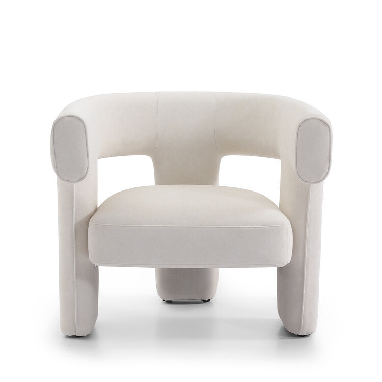 Scandinavische fauteuil Bibi chenille off white