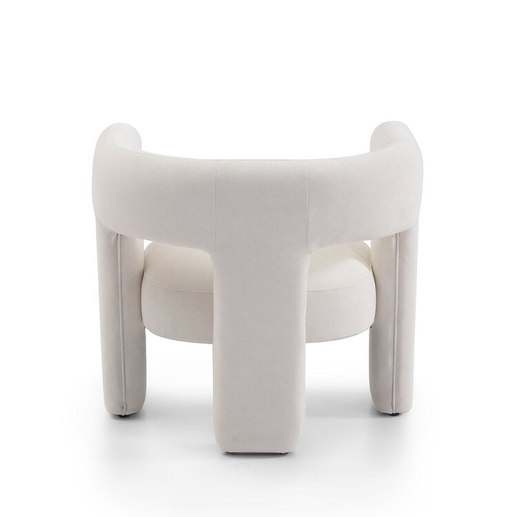 Scandinavische fauteuil Bibi chenille off white