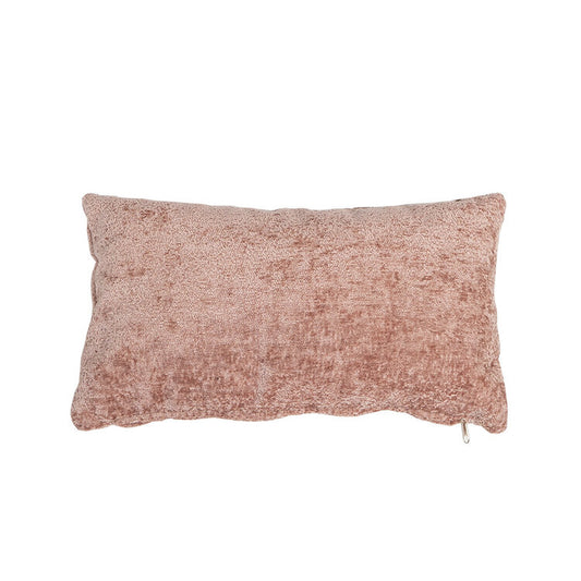 Sierkussen Juna chenille stof roze 25 x 45 cm