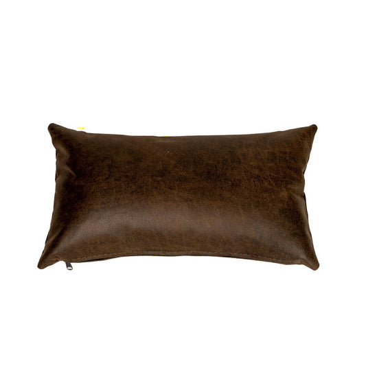 Sierkussen Kyla eco-leer bruin 25 x 45 cm