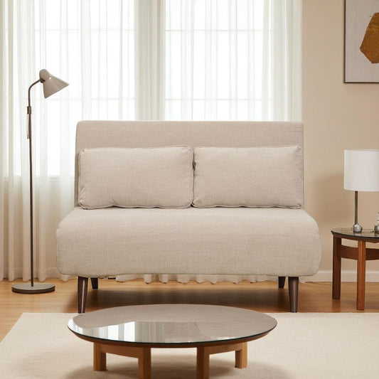Slaapbank 1,5 persoons Kristian gerecyclede stof beige