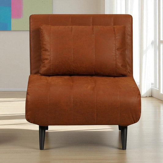 Slaapfauteuil Hanna cognac eco-leer
