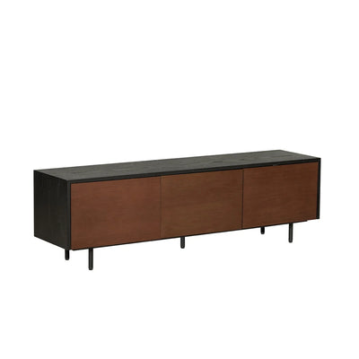 Tv-meubel Thomas zwart/rustiek eiken 150 cm