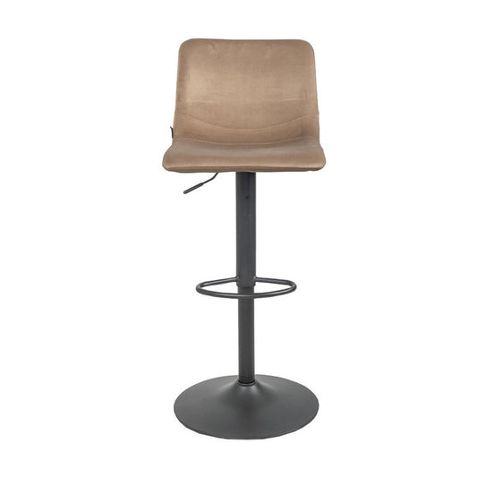 Velvet barkruk Frenkie taupe 60-76 cm