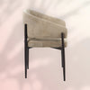Velvet eetkamerstoel Bret taupe