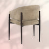 Velvet eetkamerstoel Bret taupe