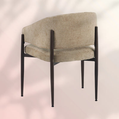 Velvet eetkamerstoel Bret taupe