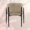 Velvet eetkamerstoel Bret taupe