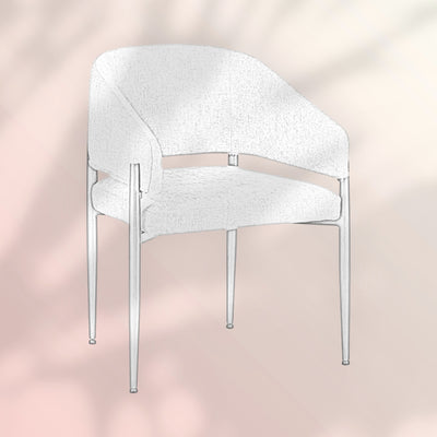 Velvet eetkamerstoel Bret taupe