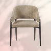 Velvet eetkamerstoel Bret taupe