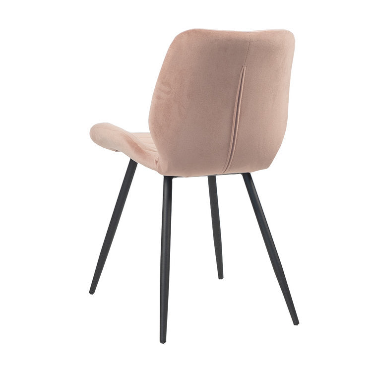 Velvet eetkamerstoel Toby roze