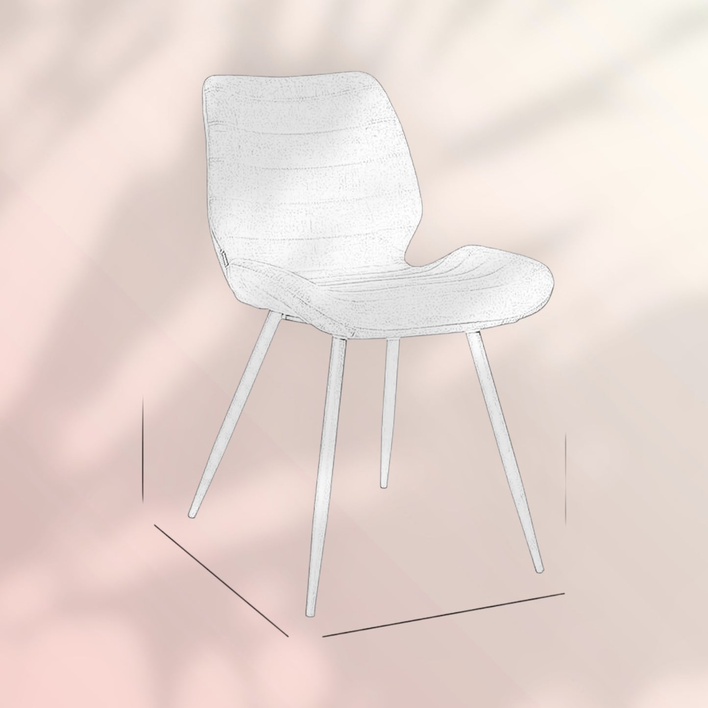 Velvet eetkamerstoel Toby taupe