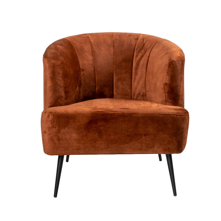 Velvet fauteuil Billy koper