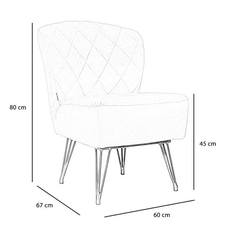 Velvet fauteuil Else taupe