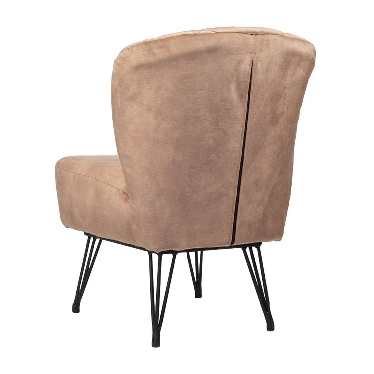 Velvet fauteuil Else taupe