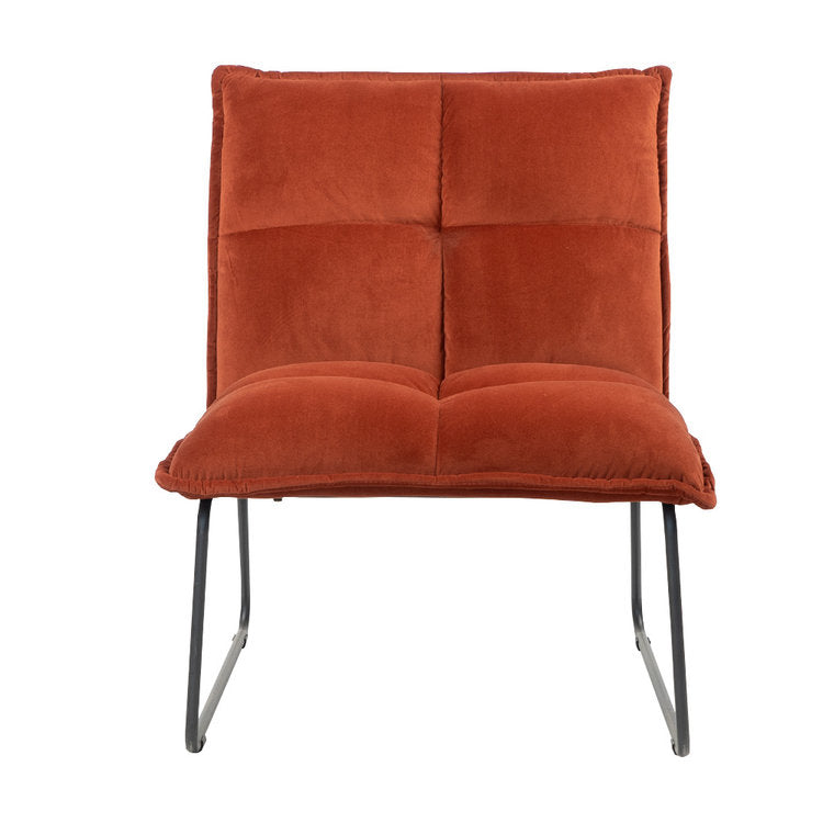 Velvet fauteuil Malaga koper