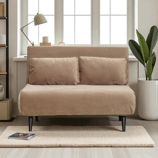 Velvet slaapbank 1,5 persoons Kristian taupe