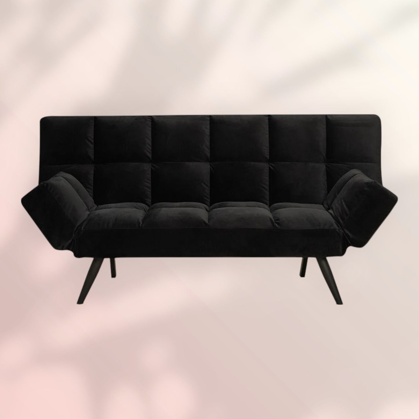 Velvet slaapbank 1,5 persoons Timo zwart