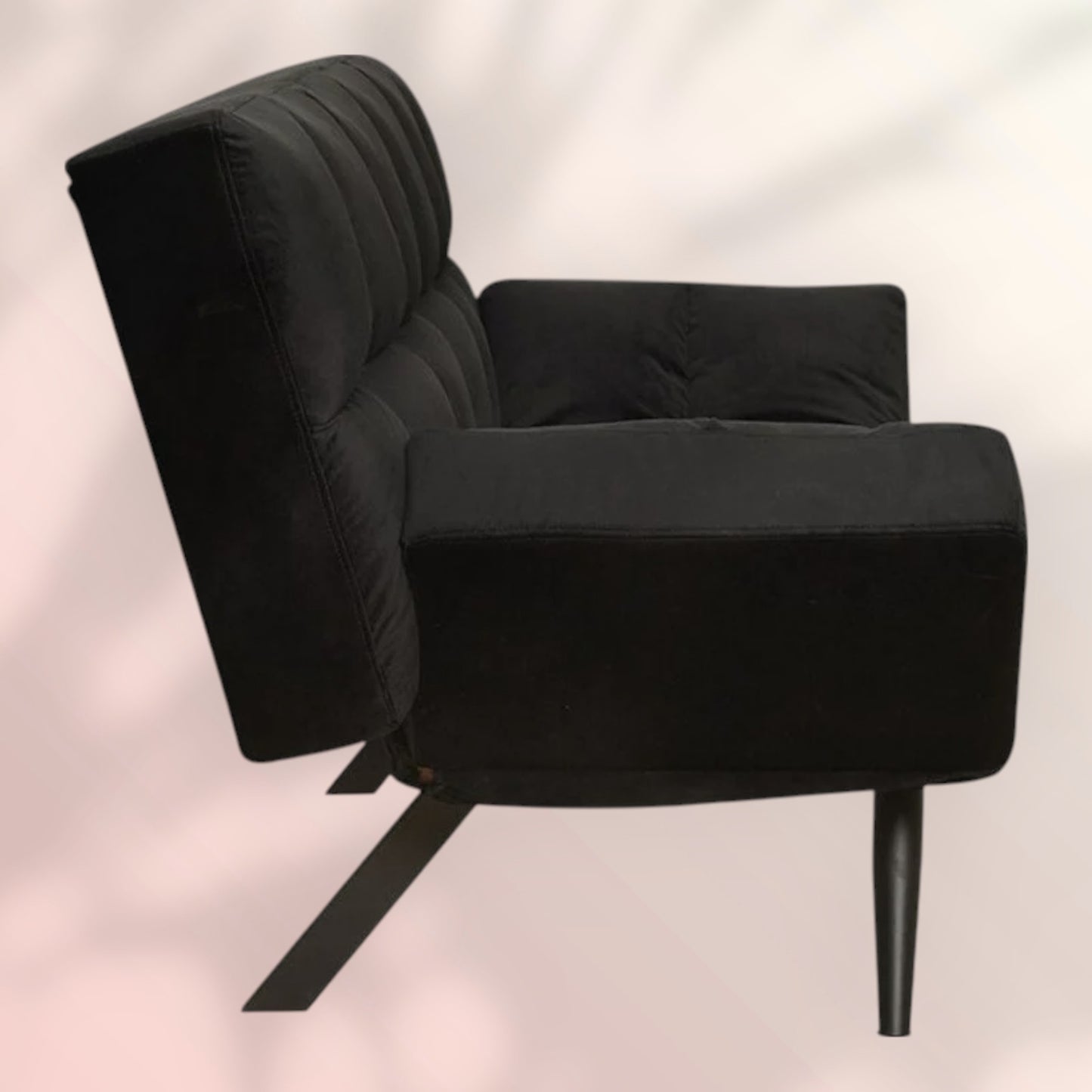 Velvet slaapbank 1,5 persoons Timo zwart