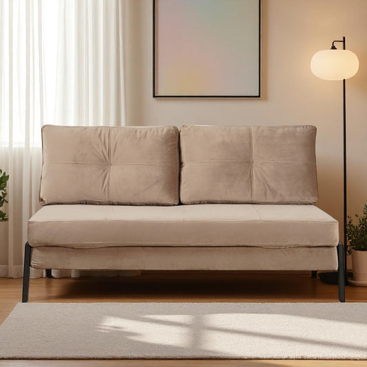 Velvet slaapbank 2 persoons Mikko taupe