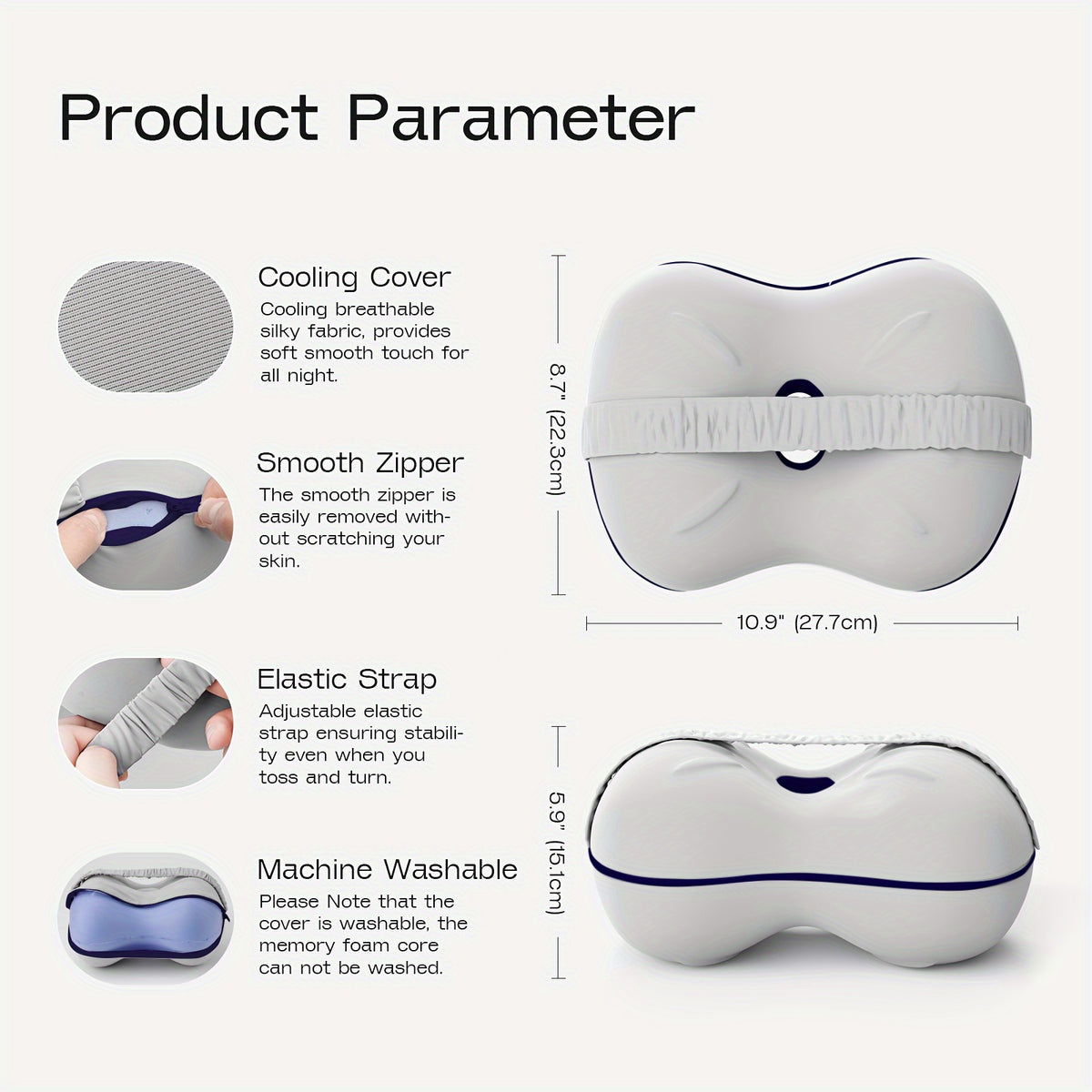 Orthopedisch Knie- en Beensteunkussen met Koelhoes