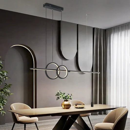 Design hanglamp eettafel dubbele ring | Luxara