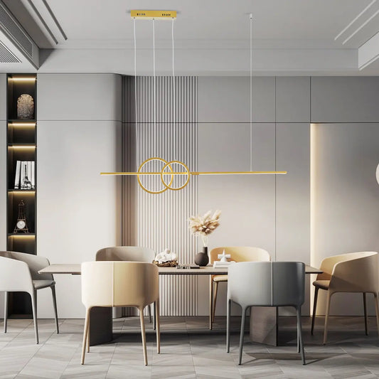 Design hanglamp eettafel dubbele ring | Luxara