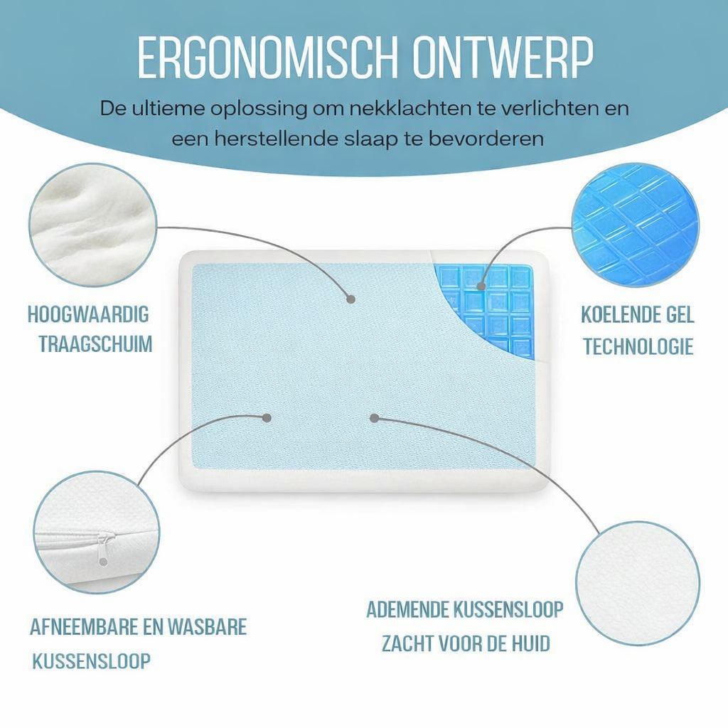 Verkoelend Hoofdkussen met Gel & Traagschuim