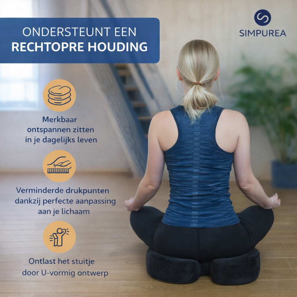 Orthopedisch Gel Zitkussen van Traagschuim | Ergonomisch & Drukverlagend Comfort