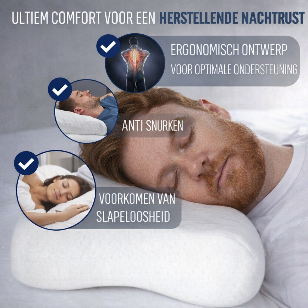Orthopedisch Anti-Snurk Kussen van Traagschuim