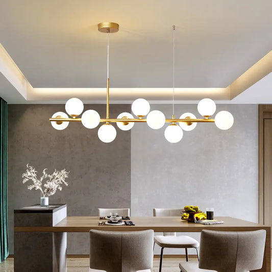 Hanglamp eettafel 9-delig in zwart of goud | Convexum