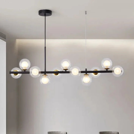 Hanglamp eettafel 9-delig in zwart of goud | Convexum