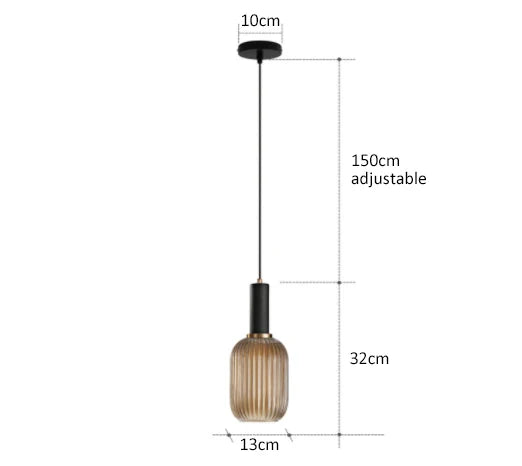 Hanglamp glas amber | Giorgia