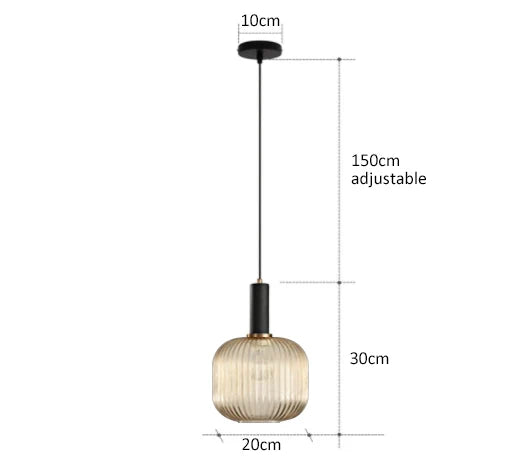 Hanglamp glas amber | Giorgia