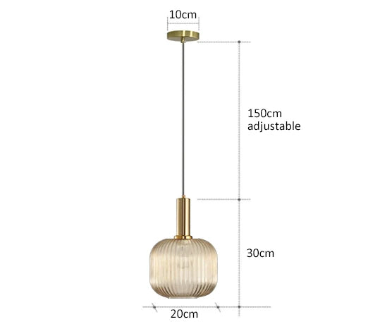 Hanglamp glas amber | Giorgia