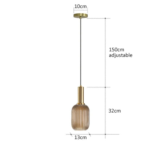 Hanglamp glas amber | Giorgia