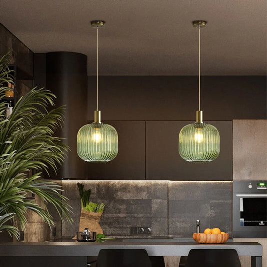 Hanglamp glas groen | Vitrum